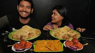 chicken gizzard biriyani and lolipop chicken chap eating challenge [upl. by Yzus]