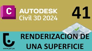 CURSO CIVIL 3D 2024  CLASE 41 RENDERIZACIÓN DE UNA SUPERFICIE [upl. by Htiduy721]