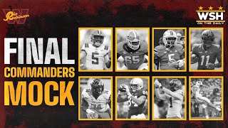 FINAL Washington Commanders MOCK DRAFT  7 Rounds with Trades [upl. by Prudence249]