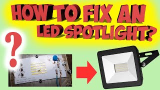 How to Make How to fix an LED spotlight Repairs LED Led bulb repair easily [upl. by Nickey]