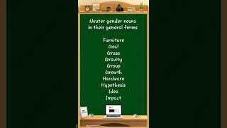 Neuter Gender Nouns 103 exam gender english englishgrammar [upl. by Finley11]