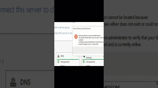 Fix Active Directory Error Specified Domain Could Not Be Contacted Windows Server shorts [upl. by Eisserc817]