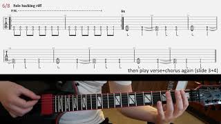 Slayer Cast The First Stone rhythm guitar lesson [upl. by Yrian]