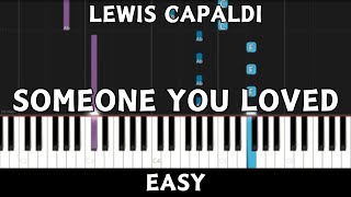 Lewis Capaldi  Someone You Loved Easy Piano Tutorial [upl. by Timi]