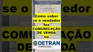 COMO SABER SE O VENDEDOR FEZ COMUNICAÇÃO DE VENDA NO DETRANRJ [upl. by Aira536]