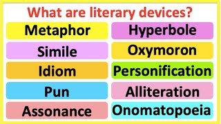 LITERARY DEVICES  Learn about literary devices in English  Learn with examples  Figure of speech [upl. by Yboj328]