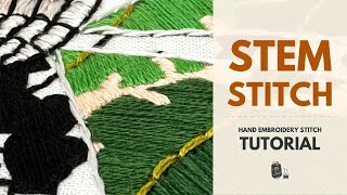 Stem Stitch  Hand Embroidery Stitch Tutorial [upl. by Clance11]