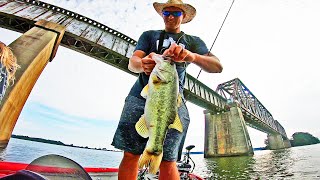 Fishing BRIDGES for BIG FISH Summer Fishing at Eufaula Lake [upl. by Aylad]