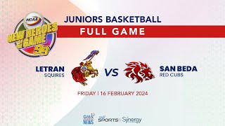 NCAA Season 99  Letran vs San Beda Juniors Basketball  Full Game [upl. by Ahseek]