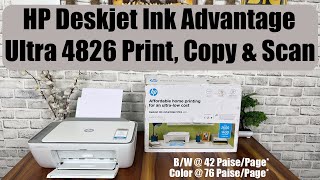 HP Deskjet Ink Advantage Ultra 4826 Printer Unboxing amp Complete Setup🔥🔥  Best Affordable Printer [upl. by Enirac]