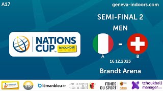 Italy A  Swiss B  Semi Final Men  2O23 Tchoukball Nations Cup  ENG [upl. by Lletram613]