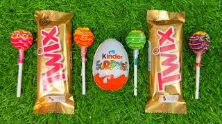 Oddly Satisfying l Unpacking Lollipops Kinder Surprise AND Chocolate Sweets ASMR sounds 🍭 [upl. by Araik669]