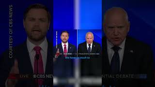 Vice presidential candidates mics cut during exchange on immigration  USA TODAY [upl. by Firmin945]