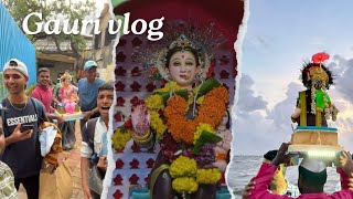 Gauri full vlog 🙏🏻😍 gauri aagman to gauri visarjan🥳 [upl. by Ober]