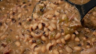 Lets Make a Delicious Pot of Southern Black Eyed Peas Easy Slow Cooker New Years Dinner Recipe [upl. by Atteroc]