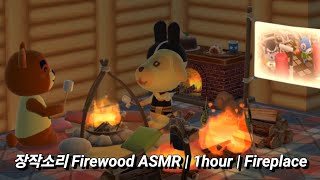 장작소리 Crackle ASMR 🪵 마시멜로우 Marshmallow🍢🐻 벽난로 Fireplace 🧱🔥  동물의 숲  うぶつの森  Animal Acrossing [upl. by Namwen]