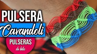 ► Pulsera MACRAME ZIGZAG CAVANDOLI  Pulseras de hilo  HaunterMake [upl. by Jacquelynn]