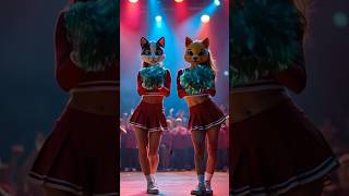 Beautiful cheerleaders in cat and dog masks on Americas Got Talent [upl. by Annaitsirhc]