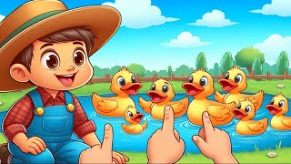 Ducks in the pondPreschool learning videospreschool activitiesRhymes for babiesRhymes in English [upl. by Nylirrej]