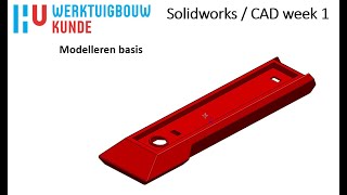 Solidworks college 1b  modelleren basis nietmachine [upl. by Arikahc]