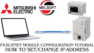 FX3U ENET module configuration  How to set IP address FX3U PLC  FX ConfiguratorEN [upl. by Aicrag872]