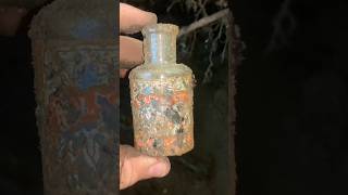 original label bottle found bottle digging Glasgow Scotland [upl. by Aleahcim]