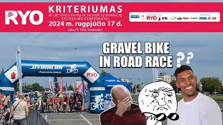 RYO Kriteriumas 2024 Gravel bike in road race [upl. by Woodward931]