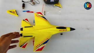 My First RC Plane Foam Jet Fighter Stunt RC Airplane [upl. by Linad]