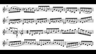 Presto Sonata No1  JS Bach Score Animation [upl. by Schuh]