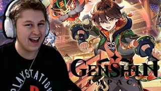 NEW Player Reacts to Every GENSHIN IMPACT Version Trailer 144 [upl. by Ulrike612]