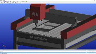 Simulazione piano cucina con Alphacam e CNC Amastone [upl. by Nemad939]