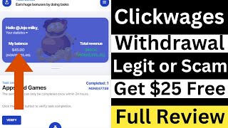 Clickwagescom Real or Fake Clickwages Withdrawal  Clickwagecom Review Clickwages Scam or Legit [upl. by Pickering]