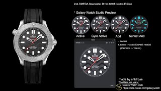 Galaxy watch face244OMEGA SEAMASTER DIVER300 NEKTON EDITION 갤럭시워치페이스추천 OMEGA 갤럭시워치6 [upl. by Weisbrodt799]