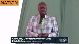 DP Gachaguas full speech at Our Lady Consolata Mugoiri Girls High School Murang’a County [upl. by Oiluarb]