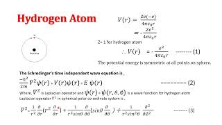 Schrodingers Wave Equation for Hydrogen Atom [upl. by Cahan]