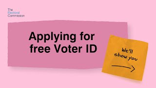 Quick guide to voting Applying for free voter ID [upl. by Entruoc]