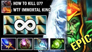 IMMORTAL KING BUILD Octarine  Refresher  Spell Prism WK Most Cancer Build 733c Dota 2 [upl. by Azilem]