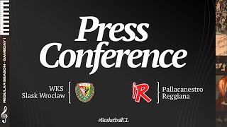 WKS Slask Wroclaw v Pallacanestro Reggiana  Press Conference  BasketballCL 202425 [upl. by Crespo]