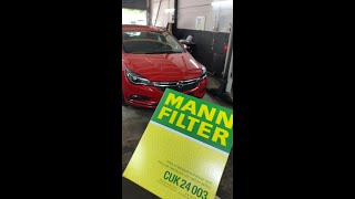 How to change Cabin Air filter Opel Astra K innenraum filter wechseln Location [upl. by Maximo]