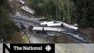 Amtrak train derailment kills multiple people on board [upl. by Htabazile]