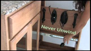 Vanity Valet Pullout  Store your blow dryer flat iron curling iron inside your cabinet [upl. by Nywnorb958]