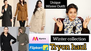 My New Winter Wardrobe From Myntra amp Flipkart  trench coat long coat  Winter Collection 2023 [upl. by Rie]