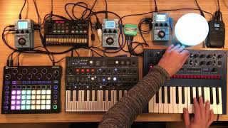 Korg Monologue Arturia MicroFreak Volca FM Novation Circuit Jam  Silver Glass [upl. by Auhsuj]