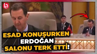 Erdoğan ile Esad 1 yıl sonra aynı kareye girdi Esad konuştuğu esnada Erdoğan salonu terk etti [upl. by Gabbert429]