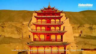 World Heritage in China Mogao Grottoes [upl. by Yelsehc]