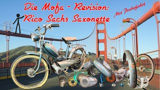 Die Sachs 502  Saxonette  Revision MofaTrickfilm mit Probefahrt [upl. by Starks]