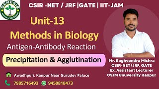 Precipitation Reactions  Agglutination Reactions  Methods in Biology  L2 [upl. by Atnomed]