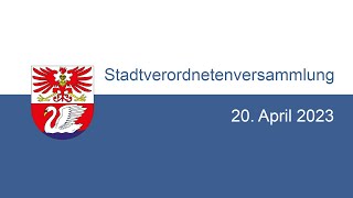 Stadtverordnetenversammlung 20042023 Live Stream [upl. by Aztiray]