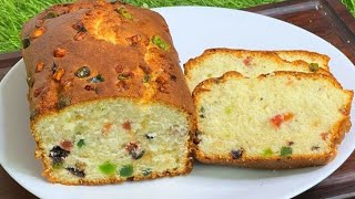 Bakery Style Fruit Cake Recipe ❤️  Soft Spongy and Delicious Fruit Cake 🍰  Vanilla Fruit Cake [upl. by Ellehc]