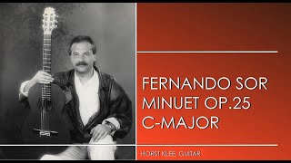 Fernando Sor Minuet op 25 CMajor  Horst Klee Guitar [upl. by Egidius]